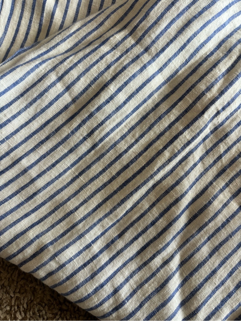 NWT Madewell Harlow Wide-Leg Linen Pants in Bluestone Stripe - Picture 6 of 9